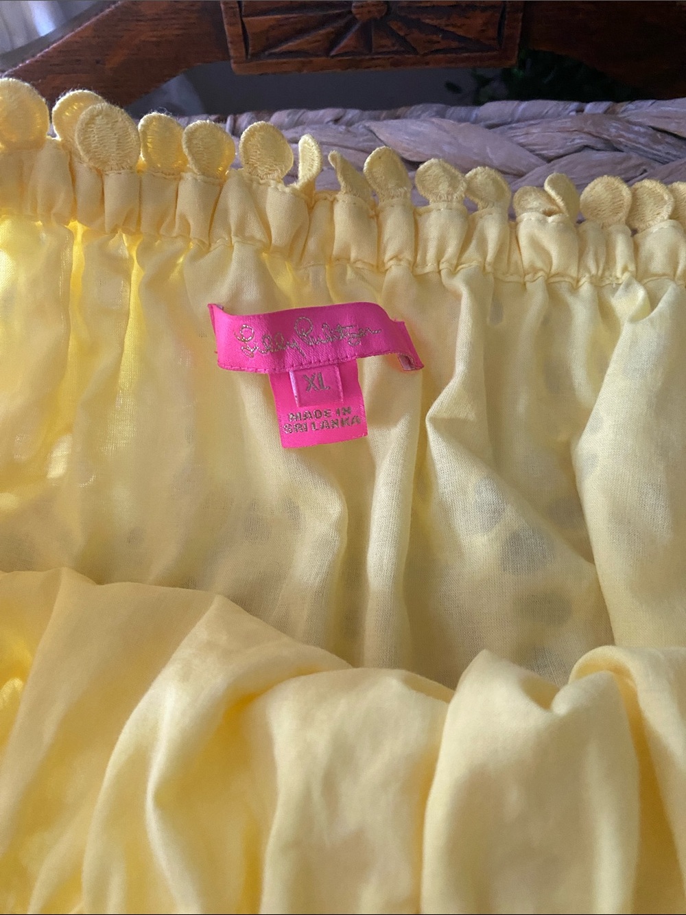 Lilly Pulitzer Yellow Eyelet Off-Shoulder Blouse - Picture 5 of 6